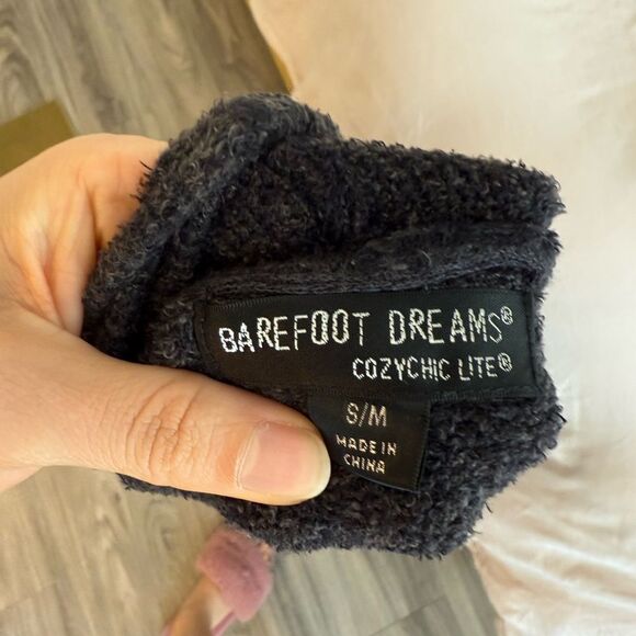 Barefoot Dreams Bamboo Chic Lite Knit Cardigan black S/M - Picture 2 of 5